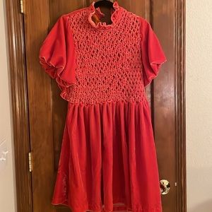 Free People Gum Drop Mini Velvet Dress